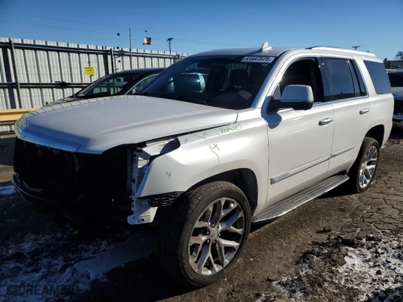 2017 Cadillac Escalade Luxury with VIN 1GYS4BKJ0HR115410, listed as a Copart auction lot 41447575 with 138,897 mi miles and Salvage Title. Bid and sale history available at carsss.com. Image 1.