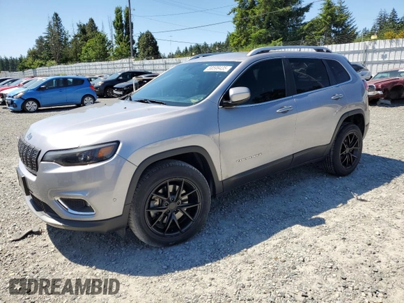 2019 Jeep Cherokee Limited with VIN 1C4PJMDN2KD179839, listed as a Copart auction lot 58599435 with 72,675 mi miles and Salvage title. Bid and sale history available at DreamBid. Image 1.