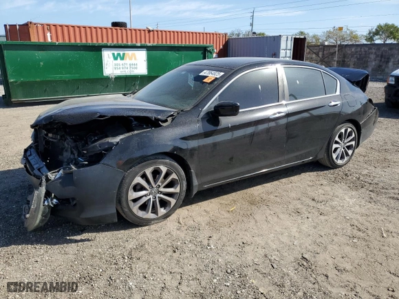 2014 Honda Accord Sedan Sport with VIN 1HGCR2F50EA307348, listed as a Copart auction lot 47964825 with 150,763 mi miles and Salvage Title. Bid and sale history available at carsss.com. Image 1.