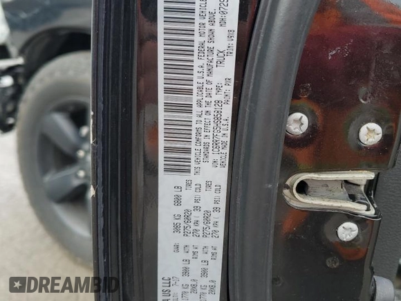 2017 Ram 1500 Express with VIN 1C6RR7FG5HS858128, listed as a Copart auction lot 46608235 with 60,577 mi miles and Salvage Title. Bid and sale history available at carsss.com. Image 12.