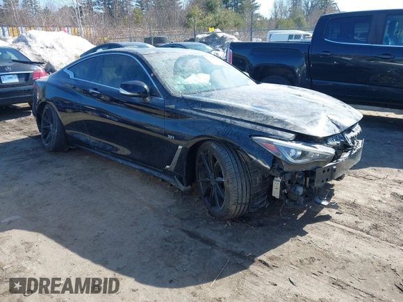 2017 Infiniti Q60 Sport with VIN JN1EV7EK5HM361046, listed as a IAAI auction lot 41786594 with 87,193 mi miles and . Bid and sale history available at carsss.com. Image 1.