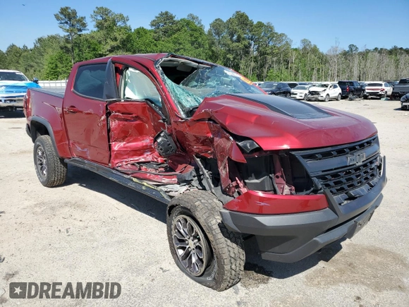 2020 Chevrolet Colorado 4WD ZR2 with VIN 1GCGTEENXL1201197, listed as a Copart auction lot 53338745 with Not provided miles and Salvage title. Bid and sale history available at DreamBid. Image 4.