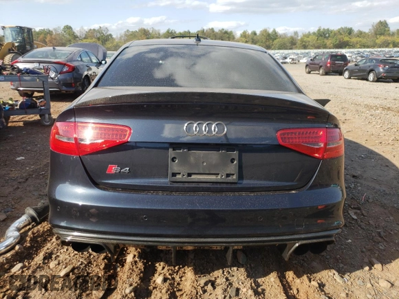 2013 Audi S4 Premium Plus with VIN WAUBGAFL2DA221334, listed as a Copart auction lot 74572834 with 117,713 mi miles and Salvage Title. Bid and sale history available at carsss.com. Image 6.