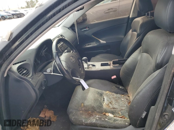 2008 Lexus IS with VIN JTHBK262482068517, listed as a Copart auction lot 46473535 with 200,763 mi miles and Salvage Title. Bid and sale history available at carsss.com. Image 7.