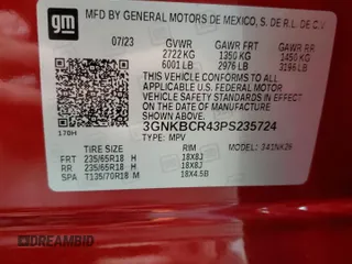 2023 Chevrolet Blazer LT z VIN 3GNKBCR43PS235724, wystawiony jako Copart lot #55221845 z przebiegiem 13 966 mil mil oraz Szkody całkowita. Historia ofert i sprzedaży dostępna na DreamBid. Obrazek 13.