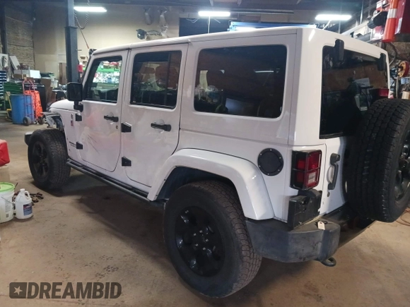 2015 Jeep Wrangler Unlimited Sahara with VIN 1C4BJWEG8FL696581, listed as a IAAI auction lot 41923093 with 193,421 mi miles and . Bid and sale history available at DreamBid. Image 3.