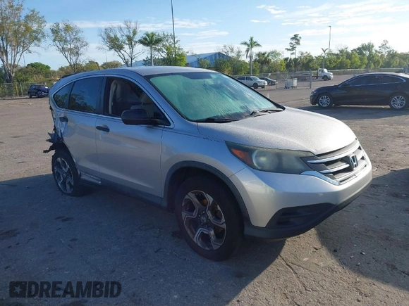 2014 Honda CR-V LX with VIN 3CZRM3H35EG708060, listed as a IAAI auction lot 41761003 with 142,954 mi miles. Bid and sale history available at carsss.com. Image 1.