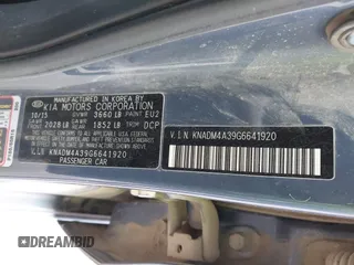 2016 Kia Rio LX with VIN KNADM4A39G6641920, listed as a IAAI auction lot 42158020 with 136,055 mi miles and . Bid and sale history available at DreamBid. Image 9.