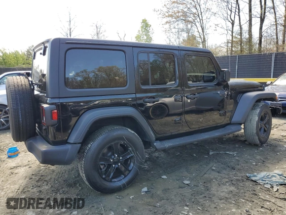 2021 Jeep Wrangler Unlimited Sport S with VIN 1C4HJXDN8MW783649, listed as a Copart auction lot 52484015 with 40,609 mi miles and Salvage Title. Bid and sale history available at carsss.com. Image 3.