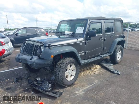 2016 Jeep Wrangler Unlimited Sport with VIN 1C4BJWDG7GL329660, listed as a IAAI auction lot 42482861 with 115,622 mi miles and . Bid and sale history available at DreamBid. Image 17.