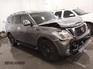 2018 Nissan Armada Platinum with VIN JN8AY2NE6J9731353, listed as a IAAI auction lot 42058143 with 116,844 mi miles and . Bid and sale history available at DreamBid. Image 1.