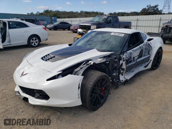 2016 Chevrolet Corvette Z06 2LZ with VIN 1G1YS2D63G5600718, listed as a Copart auction lot 76075824 with 19,529 mi miles and Salvage Title. Bid and sale history available at carsss.com. Image 1.