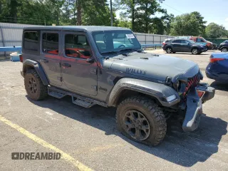 2020 Jeep Wrangler Unlimited Sport with VIN 1C4HJXDM8LW285439, listed as a Copart auction lot 55920754 with 53,509 mi miles and . Bid and sale history available at DreamBid. Image 4.