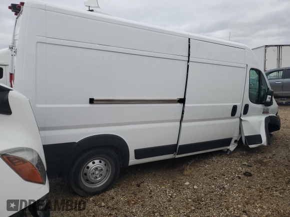 2020 Ram ProMaster Cargo with VIN 3C6TRVDG2LE135023, listed as a Copart auction lot 80144214 with 43,076 mi miles and Salvage Title. Bid and sale history available at carsss.com. Image 3.