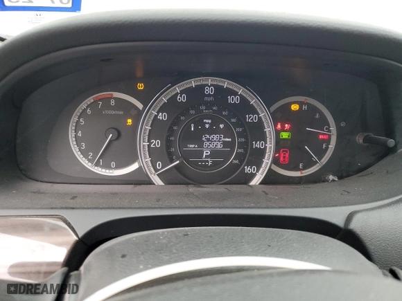 2016 Honda Accord Sedan EX with VIN 1HGCR2F75GA178561, listed as a Copart auction lot 43956205 with 124,983 mi miles and Salvage Title. Bid and sale history available at carsss.com. Image 9.