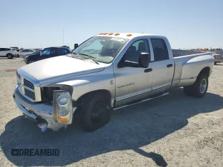 2006 Dodge 3500 SLT with VIN 3D7MX48CX6G166961, listed as a Copart auction lot 57499285 with 305,981 mi miles and Salvage title. Bid and sale history available at DreamBid. Image 1.