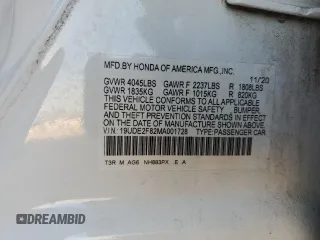 2021 Acura ILX w/Premium/A-SPEC Package with VIN 19UDE2F82MA001728, listed as a Copart auction lot 46788975 with 49,698 mi miles and Salvage Title. Bid and sale history available at carsss.com. Image 12.