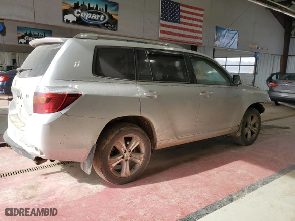 2008 Toyota Highlander Sport with VIN JTEES43A882038339, listed as a Copart auction lot 49036055 with 189,531 mi miles and Salvage Title. Bid and sale history available at carsss.com. Image 3.