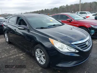 2014 Hyundai Sonata GLS with VIN 5NPEB4AC5EH857506, listed as a IAAI auction lot 41720219 with 66,896 mi miles and . Bid and sale history available at carsss.com. Image 1.
