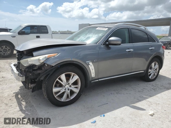 2017 Infiniti QX70 with VIN JN8CS1MW7HM411920, listed as a Copart auction lot 63930635 with Not provided miles and Clean title. Bid and sale history available at DreamBid. Image 1.