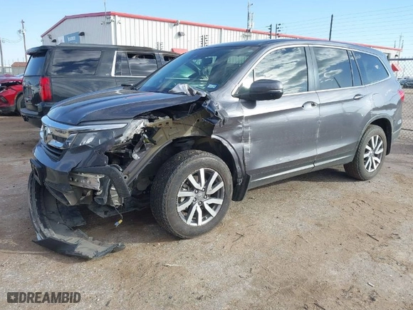 2021 Honda Pilot EX-L with VIN 5FNYF5H53MB014481, listed as a IAAI auction lot 41453007 with 75,786 mi miles. Bid and sale history available at carsss.com. Image 2.