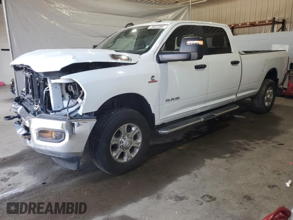 2023 Ram 2500 Big Horn with VIN 3C6UR5JL6PG587668, listed as a Copart auction lot 54013365 with 45,391 mi miles and Salvage title. Bid and sale history available at DreamBid. Image 1.