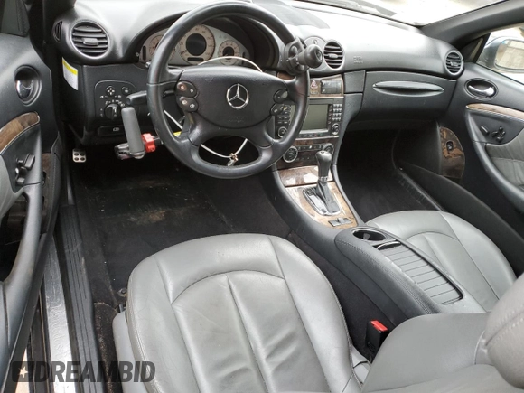 2008 Mercedes-Benz CLK 350 with VIN WDBTK56F08F234873, listed as a Copart auction lot 43166075 with 113,841 mi miles and Salvage title. Bid and sale history available at DreamBid. Image 8.