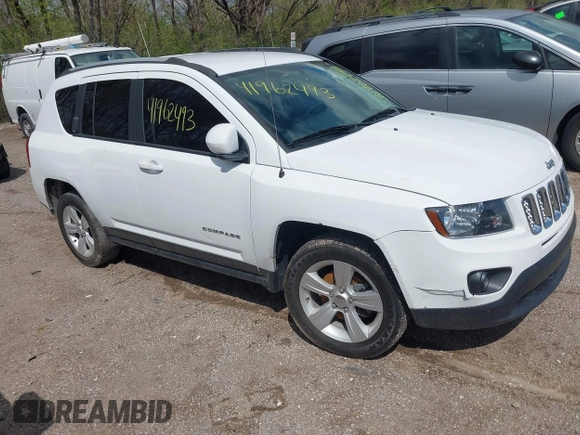 2016 Jeep Compass Latitude with VIN 1C4NJDEB1GD616457, listed as a IAAI auction lot 41962493 with 80,717 mi miles and . Bid and sale history available at DreamBid. Image 1.