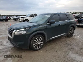 2022 Nissan Pathfinder Platinum with VIN 5N1DR3DG3NC266310, listed as a Copart auction lot 43076525 with 65,931 mi miles and Salvage title. Bid and sale history available at DreamBid. Image 1.