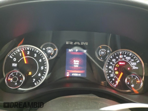 2023 Ram 1500 Big Horn with VIN 1C6SRFBT4PN609346, listed as a Copart auction lot 46477845 with 41,836 mi miles and Salvage Title. Bid and sale history available at carsss.com. Image 9.
