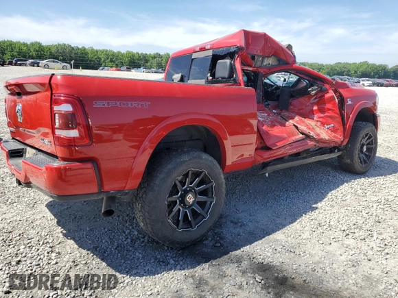 2022 Ram 2500 Laramie with VIN 3C6UR5FL5NG212540, listed as a Copart auction lot 57139885 with Not provided miles and Salvage title. Bid and sale history available at DreamBid. Image 3.