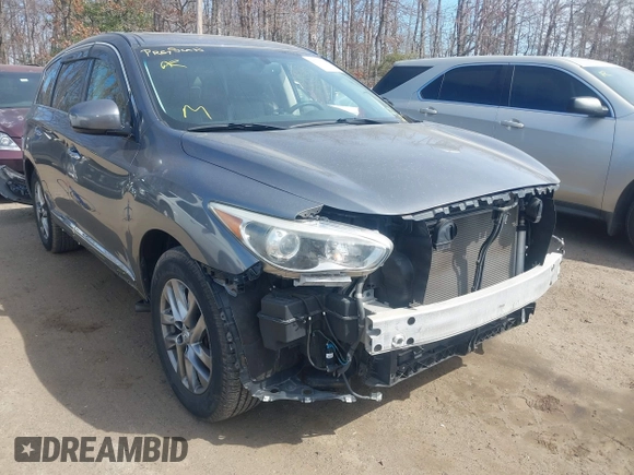 2015 Infiniti QX60 with VIN 5N1AL0MM9FC514957, listed as a IAAI auction lot 41714774 with 77,070 mi miles. Bid and sale history available at carsss.com. Image 1.
