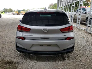 2019 Hyundai Elantra GT N Line with VIN KMHH55LC7KU102460, listed as a Copart auction lot 71829164 with 0 mi miles and Salvage Title. Bid and sale history available at carsss.com. Image 6.
