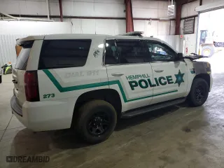 2017 Chevrolet Tahoe Commercial with VIN 1GNLCDECXHR150484, listed as a Copart auction lot 43262125 with 0 mi miles and Salvage Title. Bid and sale history available at carsss.com. Image 3.