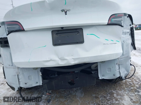 2023 Tesla Model Y Long Range with VIN 7SAYGAEE8PF706706, listed as a IAAI auction lot 41297340 with 24,428 mi miles and . Bid and sale history available at DreamBid. Image 6.