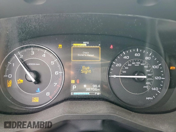 2020 Subaru Impreza с VIN 4S3GTAB68L3724440, выставлен на аукционе Copart как лот 55859975 с пробегом 38 706 миль миль и Списание • Salvage title. История ставок и продаж доступна на DreamBid. Изображение 9.