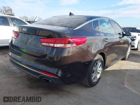2018 Kia Optima LX with VIN KNAGT4L35J5238723, listed as a IAAI auction lot 41702109 with 66,620 mi miles. Bid and sale history available at carsss.com. Image 4.