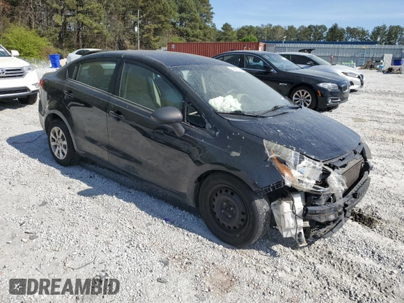 2012 Kia Rio LX with VIN KNADM4A32C6094306, listed as a Copart auction lot 50883425 with 185,627 mi miles and Salvage Title. Bid and sale history available at carsss.com. Image 4.