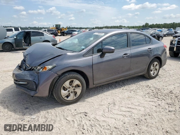 2015 Honda Civic LX with VIN 2HGFB2F54FH547491, listed as a Copart auction lot 57785885 with 161,682 mi miles and Salvage title. Bid and sale history available at DreamBid. Image 1.