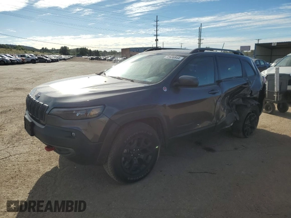 2020 Jeep Cherokee Trailhawk Elite with VIN 1C4PJMBN5LD549377, listed as a Copart auction lot 72636844 with 62,549 mi miles and Salvage title. Bid and sale history available at DreamBid. Image 1.