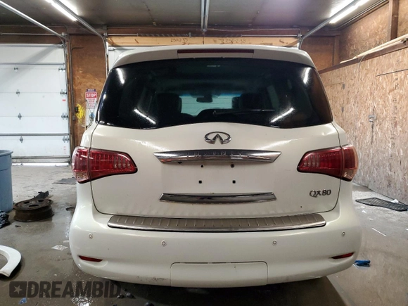 2014 Infiniti QX80 with VIN JN8AZ2NE9E9061705, listed as a Copart auction lot 57645125 with 147,845 mi miles and Salvage title. Bid and sale history available at DreamBid. Image 6.