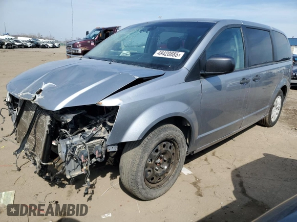 2020 Dodge Grand Caravan SE with VIN 2C4RDGBG5LR231498, listed as a Copart auction lot 49420885 with 14,750 mi miles and Salvage Title. Bid and sale history available at DreamBid. Image 1.