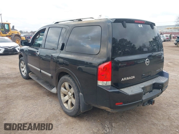 2011 Nissan Armada SV with VIN 5N1BA0ND8BN605841, listed as a IAAI auction lot 41510554 with 212,335 mi miles and . Bid and sale history available at DreamBid. Image 3.