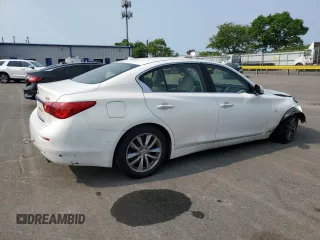2015 Infiniti Q50 Premium with VIN JN1BV7AR3FM400123, listed as a Copart auction lot 58778025 with 59,606 mi miles and Salvage title. Bid and sale history available at DreamBid. Image 3.