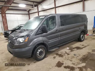 2018 Ford Transit Passenger XL with VIN 1FBZX2ZM4JKA13204, listed as a Copart auction lot 44975995 with 107,068 mi miles and Salvage Title. Bid and sale history available at carsss.com. Image 1.