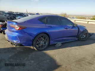 2022 Acura TLX Type S w/Performance Tire with VIN 19UUB7F93NA002273, listed as a Copart auction lot 74364744 with 0 mi miles and Salvage Title. Bid and sale history available at carsss.com. Image 3.