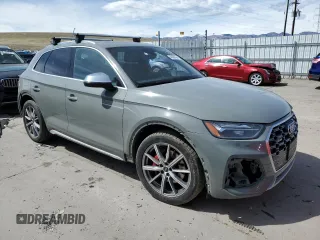 2021 Audi SQ5 Premium Plus with VIN WA1B4AFY9M2139595, listed as a Copart auction lot 48438494 with 28,979 mi miles and . Bid and sale history available at DreamBid. Image 4.