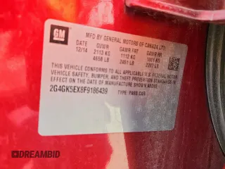 2015 Buick Regal z VIN 2G4GK5EX8F9186439, wystawiony jako Copart lot #60997045 z przebiegiem 97 224 mil mil oraz Szkoda całkowita • Salvage title. Historia ofert i sprzedaży dostępna na DreamBid. Obrazek 12.
