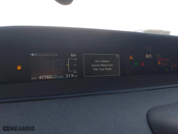 2019 Toyota Prius L Eco with VIN JTDKARFU8K3099401, listed as a IAAI auction lot 41939253 with 47,760 mi miles. Bid and sale history available at carsss.com. Image 7.