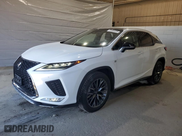2022 Lexus RX 350 F Sport with VIN 2T2YZMDA4NC315637, listed as a Copart auction lot 53064435 with 20,065 mi miles and Salvage title. Bid and sale history available at DreamBid. Image 1.